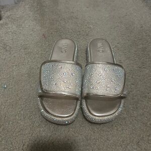 INC International Concepts Kids Silver Slide Sandals